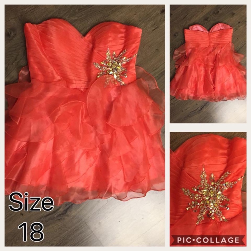 Coral cocktail dress